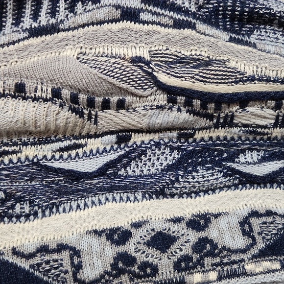 Coogi Australian XL Casmere Silk Pullover Tones of Blue Sweater Vintage 90s - Picture 9 of 12